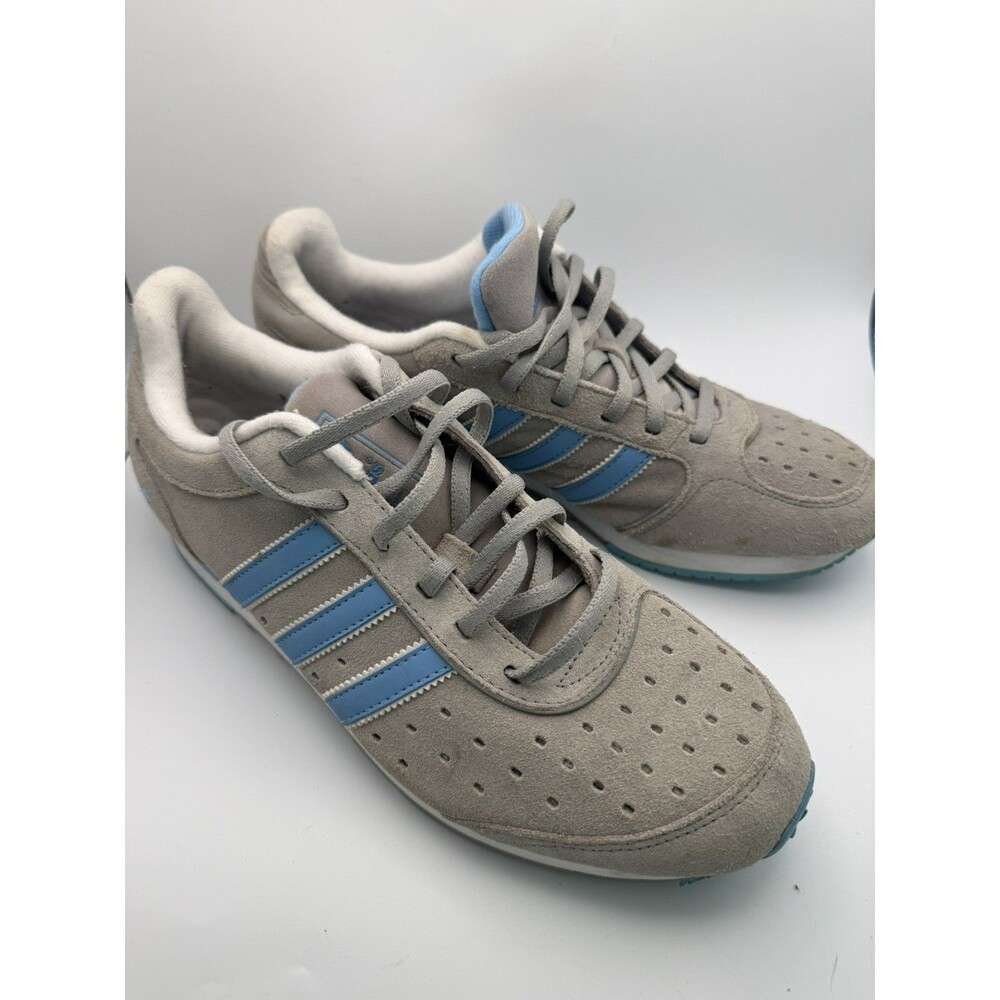 Vintage 2006 Adidas Men's Low-Top Sneakers Gray Blue Sz US 9.5 Originals